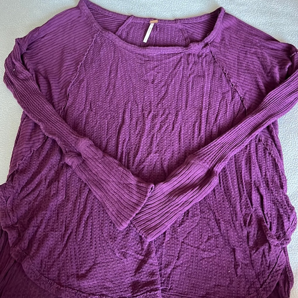 Purple free people long sleeve tunic